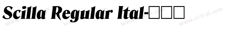 Scilla Regular Ital字体转换